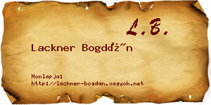 Lackner Bogdán névjegykártya